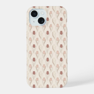 Modern Tulip Floral Pattern iPhone 15 Case