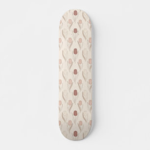 Modern Tulip Floral Pattern Skateboard