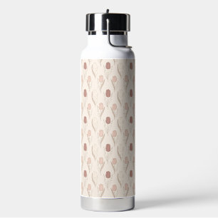 Modern Tulip Floral Pattern Water Bottle