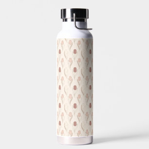 Modern Tulip Floral Pattern Water Bottle