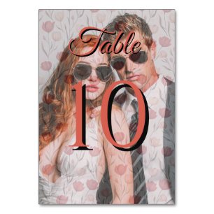 Modern Tulip Flower Boho Wedding Table Number