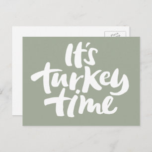 Modern Turkey Time Thanksgiving Invitation
