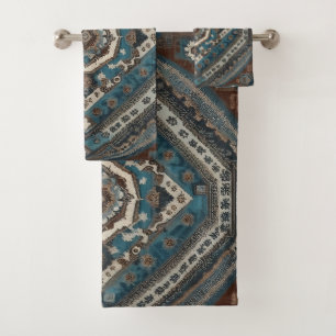 Modern Turkish Beautiful Old Pattern Collection Bath Towel Set