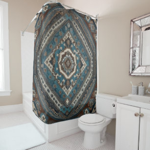 Modern Turkish Beautiful Old Pattern Collection Shower Curtain