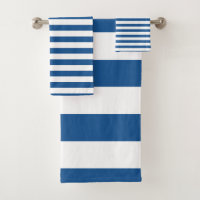 Modern Turkish Sea Blue White Striped pattern