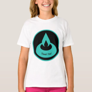 Modern Turquoise & Black Oil Light Thank You! T-Shirt