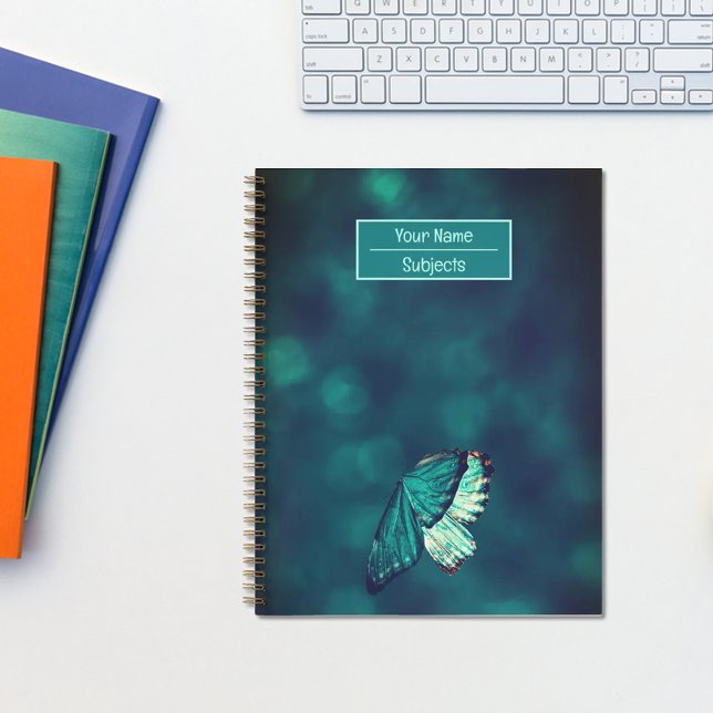 Modern Turquoise Butterfly Notebook (Creator Uploaded)