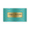 Modern Turquoise & Gold Zebra Stripes Pattern