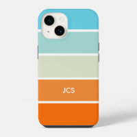 Modern Turquoise Orange Green Colour Block