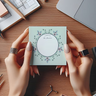 Modern turquoise Pink Floral Mandala Doodles Post-it Notes