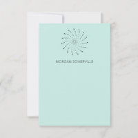 Modern Turquoise Spiral Dot Elegant