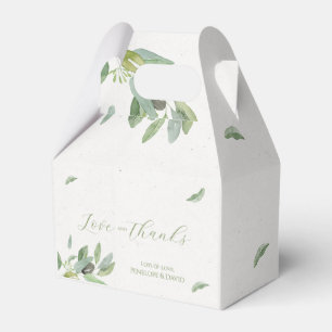 Modern Tuscany Olive Leaves Branch Favour Box