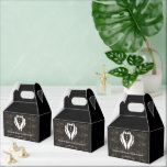 Modern Tuxedo Art Deco Bachelor Party Favour Box<br><div class="desc">Modern Tuxedo Art Deco Bachelor Party featuring elegant white tuxedo on a faux gold black Art Deco pattern. See more inspirations in my Wedding Gifts Etched Glasswares Collection.</div>