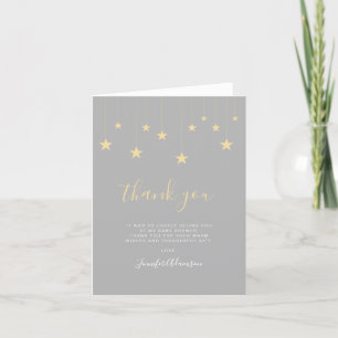 Modern Twinkle Little Star Baby Shower Thank You Card