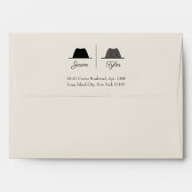Modern Two Grooms Gay Wedding Return Address