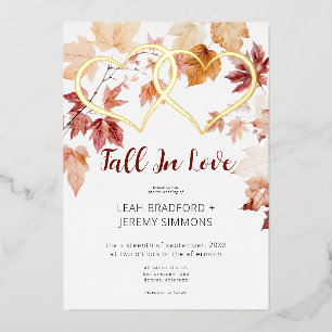 Modern Two Hearts Fall In Love Wedding