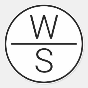 Modern Two Initials Monogram Classic Round Sticker