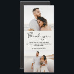 Modern Two Photo Wedding Thank You<br><div class="desc">Introducing our modern two photo wedding thank you magnetic card! This card is the perfect way to thank your guests for joining you on your special day. With space for two photos,  you can showcase your favourite moments from the wedding and create a personalised keepsake for your loved ones.</div>
