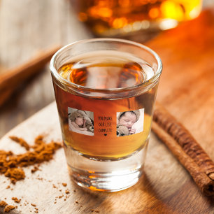 Modern Two Photo   You Make Our Life Complete  Shot Glass