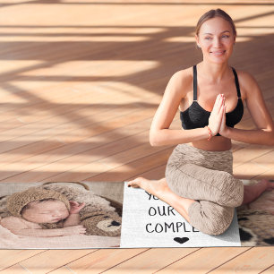 Modern Two Photo   You Make Our Life Complete  Yoga Mat