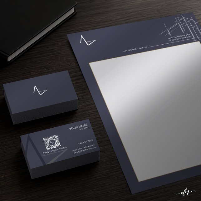 Modern Two-Sided Architect Letterhead (Professional stationery that reinforces your brand with every client communication.)