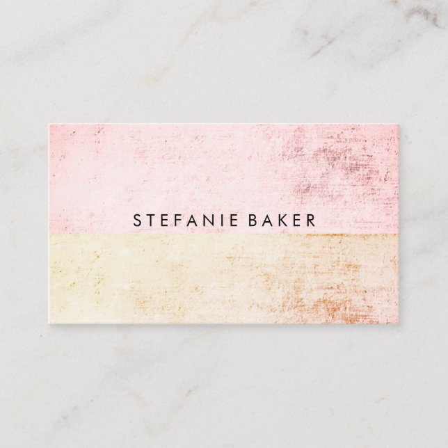 Modern Two Tone Colourful Grunge Business Card (Front)