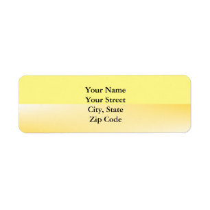 Modern Two Tone Yellow Label Return Address Label