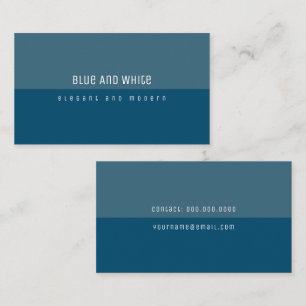 Modern Two-Tones Blue Business Card