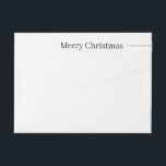 Modern Type Black & White Christmas Return Address Wrap Around Label<br><div class="desc">A modern holiday wrap around return address label featuring black and white type and line detail.</div>