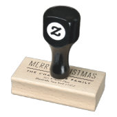 Modern Type Christmas Return Address Stamp (Stamp)