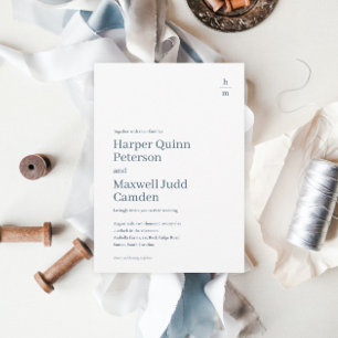 Modern Type Minimalist Wedding Invitation