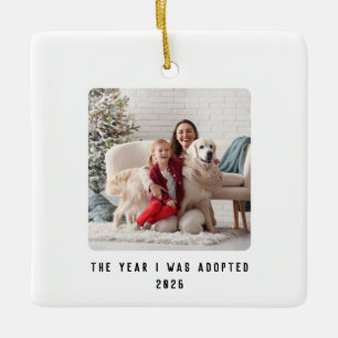 Modern Type Pet Adoption Photo Keepsake Ceramic Ornament