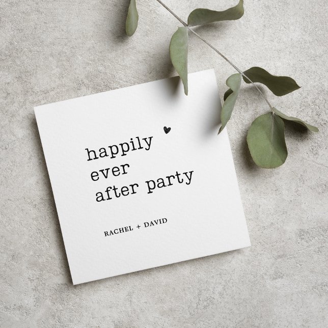 Modern Typewriter Elopement Wedding Reception Invitation (Creator Uploaded)