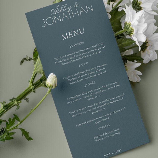 Modern Typographic-Centric Wedding Reception Menu (Creator Uploaded)