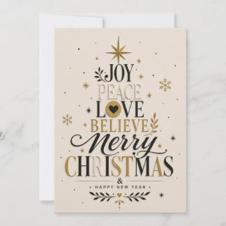 Modern Typographic Christmas Card