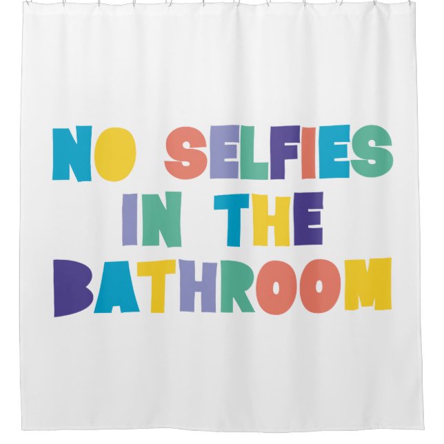 Modern Typographic  Shower Curtain (Front)