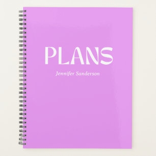 Modern Typography 2024 Personalised Purple Planner