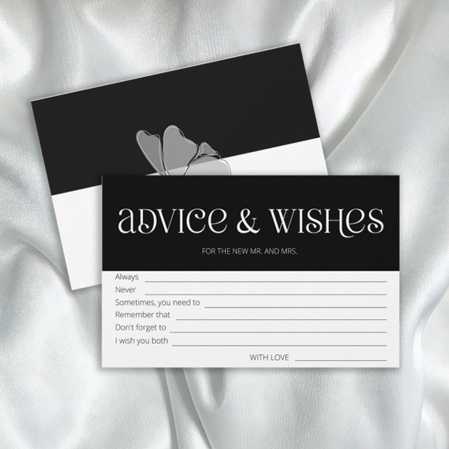 Modern Typography Advice and Wishes Bridal Shower Stationery (Creator Uploaded)