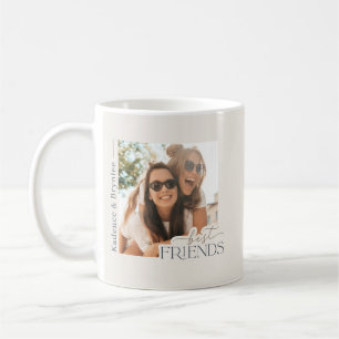 Modern Typography Best Friends Photo Coffee Mug
