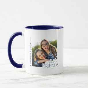 Modern Typography Best Friends Photo Mug