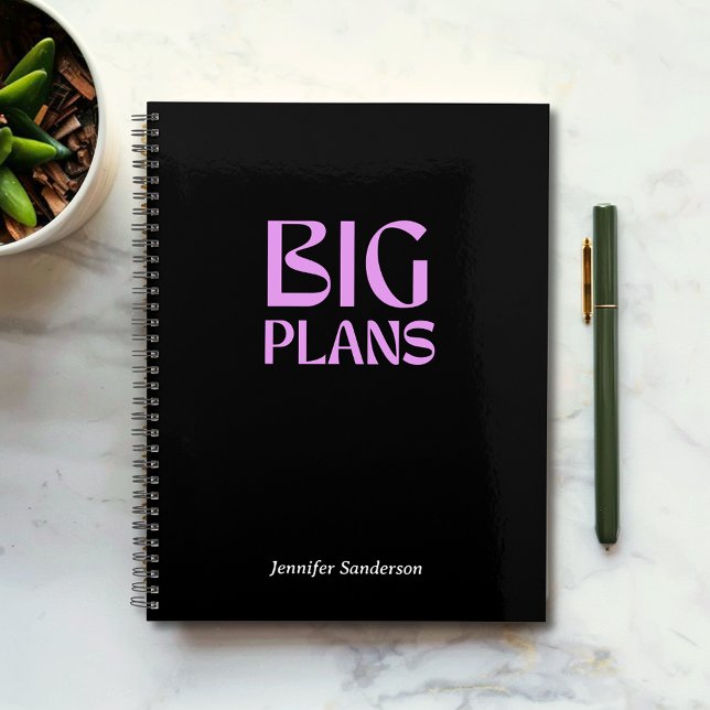  Modern Typography Black 2024 Personalised Planner (Creator Uploaded)