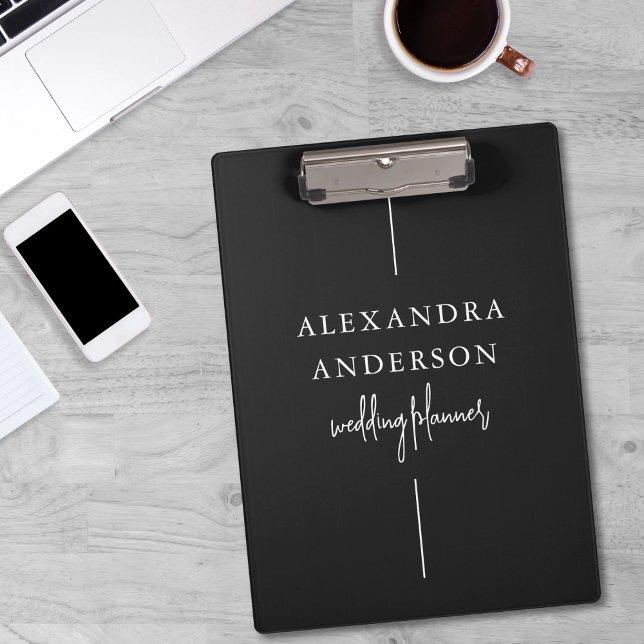 Modern Typography Black and White Elegant Minimal Clipboard (Modern Typography Black and White Elegant Minimal Clipboard)