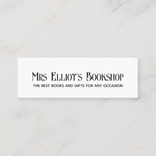 Modern Typography Black & White Business Card