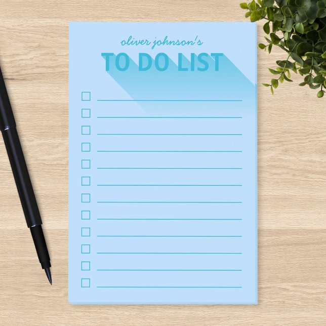 Modern Typography Blue To Do List Post-it Notes (Creator Uploaded)
