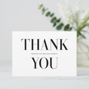 Modern Typography Bold Thank You Card