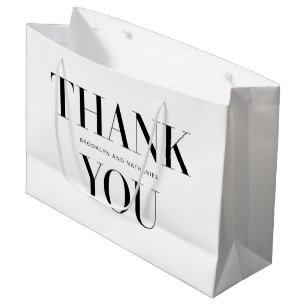 Modern Typography Bold Thank You Gift Bag