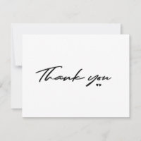 Modern typography bridal shower by mail thank you