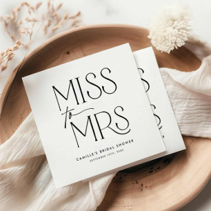 Modern Typography Bridal Shower Napkin