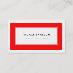 Modern Typography Business Cards - Red