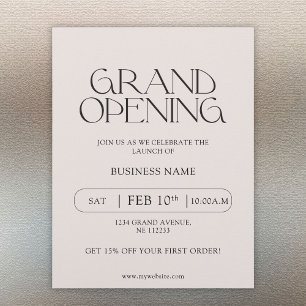 Modern Typography Business Grand Opening  Flyer